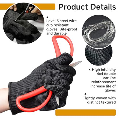 QBLEEV 1 Pair Bird Handling Anti-Bite Gloves, Small Animal Bite Proof Gloves for Training - color: Black