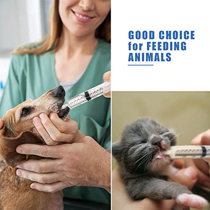 Frienda 4 Packs Large Plastic Syringe Measuring Syringe Tools Dispensing Multiple Uses (10 ml)