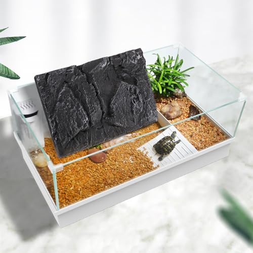 3D PU Material Reptile Tank Background Board Stone Decorative Panel for Turtle Habitat Waterproof and Easy to Install for Aquatic and Terrestrial Environments