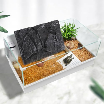 3D PU Material Reptile Tank Background Board Stone Decorative Panel for Turtle Habitat Waterproof and Easy to Install for Aquatic and Terrestrial Environments