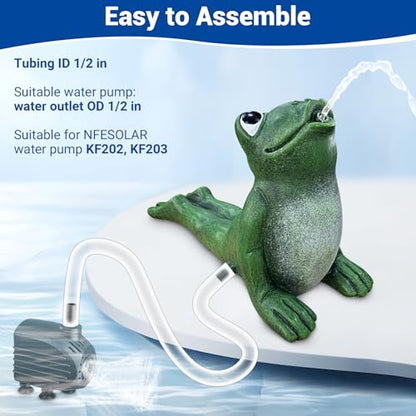 NFESOLAR Yoga Frog Spitter Fountain for Water Feature | Frog Fountain with Clear Tubing, Never Rust or Crack for Ponds, Water Gardens N9712 - size: Yoga Frog