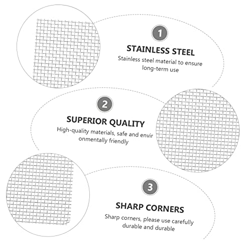 Toddmomy 10Pcs Stainless Steel Wire Mesh Aquarium Plant Fixing Net Moss Carpet Pad for Water Plants Durable and Sturdy Design for Fish Tank Decoration
