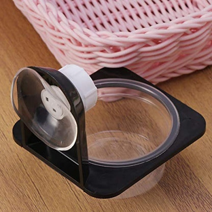 Hemobllo 1pc Reptile Water Bowl Black Feeding Dish for Geckos Lizards and Iguanas Space-Saving Design for Tanks and Boxes Easy to Pet Accessories - size: 1 Pcs