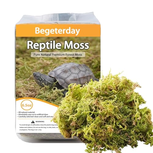 6.5oz Pure Natural Reptile Moss for Humidity, Great for Snakes, Turtle and Other Reptiles, Good for Terrariums for Reptiles & Amphibians - size: 6.5oz