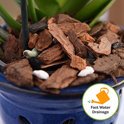 Perfect Plants Premium Orchid Bark 8qt. | Mulch Mix for Epiphytic Plants | Base for Orchid Potting Soil Substrate - size: 8qts.