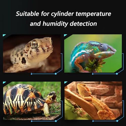 Reptiles Tanks Thermometers Featuring 3 Way Suction Cup Mount and 2 Year Batteries Life for Accurate Habitat Temperature Control Reptiles Thermometers Indoor Terrarium - color: Red