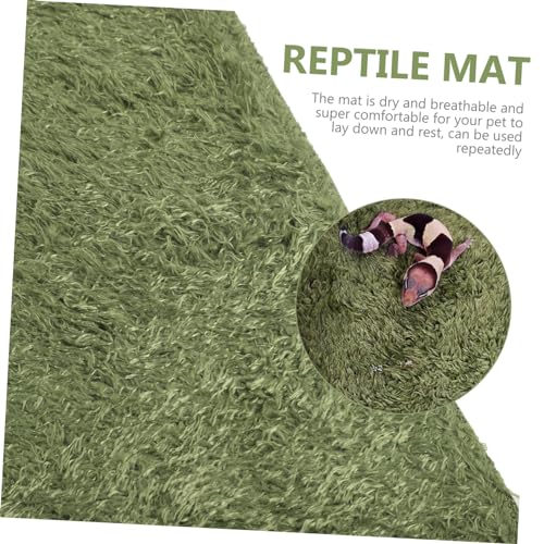 COLLBATH Reptile Carpet Mat for Imitation Grass Liner Reusable Breathable Washable Substrate for Snakes Lizards Turtles Comfortable Habitat