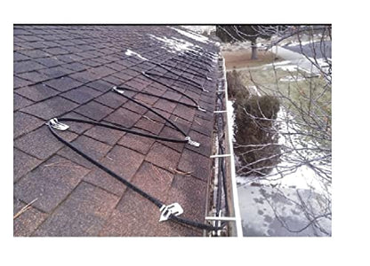 H&G lifestyles 8W/FT Roof Heat Cable for Roof and Gutters, 80FT | Self-Regulating Heaters to Prevent Ice Dams,Heavy Duty Heat Tapes for Snow De-icing, 8Watts per Foot Patented Technology - color: 80-feet
