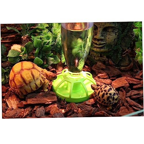 Reptile Food Tray Abs Material Pet Watering and Feeding Bowl Spill-Check for Pet Hygiene