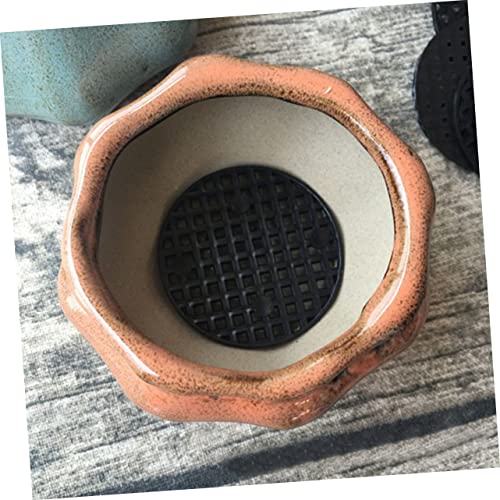 24pcs Flower Pot Drainage Grid Plastic Mesh Gasket Substrate Barrier Mat Plant Grid Netting