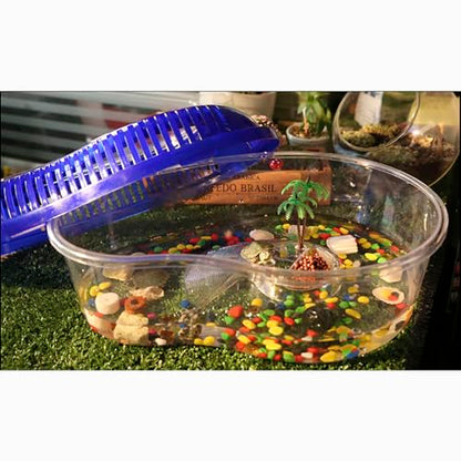 OMEM Portable Reptile House Terrarium Habitat Clear and Breathable (Large) | Clear, Breathable - size: Large