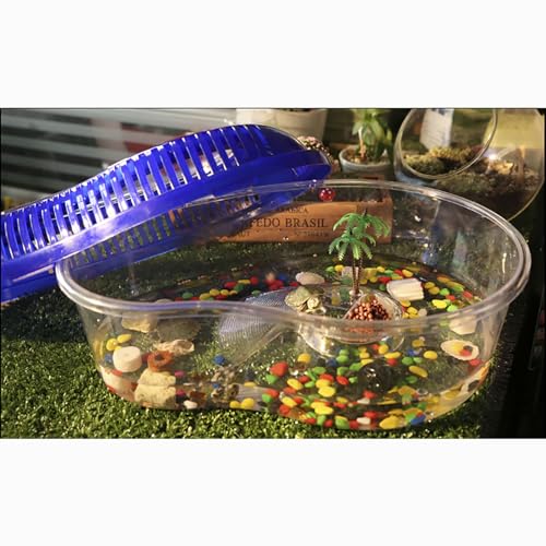 OMEM Portable Reptile House Terrarium Habitat Clear and Breathable (Small) - size: Small