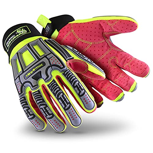 HexArmor Cut and Heat Resistant Impact Protection Work Gloves | Rig Lizard® Series 2028X | Medium - color: Rig Lizard 2028 | Mudgrip Palm, size: Medium (Pack of 1)