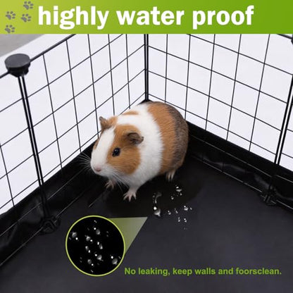 DZWLKJ Guinea Pig Cage Liner,Tarp Bottom Waterproof and Washable Base,Elastic Cord, Also for Rabbits, Bunny, Chinchesillas, Hedgehog, Ferrets and Other Small Animals(24x48 inches)