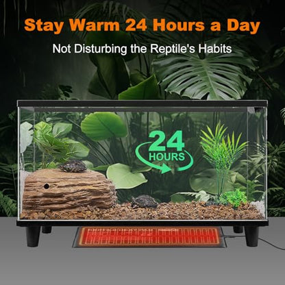 LUCKY HERP Reptile Heat Pad 6x8 Inch 8W Under Tank Terrarium Heating Mat, Reptile Heat Mat, Reptile Heating Pad for Turtle, Lizard, Hermit Crab, Frog, Snake - size: 6" X 8"