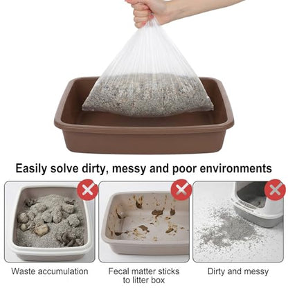 50 Pcs Disposable Plastic Cage Liners, Rabbit Litter Box Liners Leak Proof Toilet Film, Pet Tray Liner Bags For Small Animals Bunny Guinea Pig Bird Cage Liner Litter Box