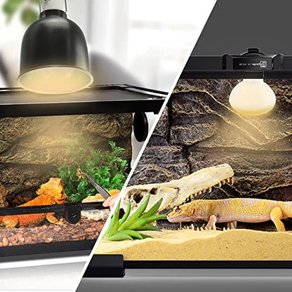 LUCKY HERP 4 Pack 100W Reptile Heat Lamp Bulb (2nd Gen), Amphibian Basking Light Bulb, Reptile Daylight Bulb for Turtle, Bearded Dragon, Lizard Heating Use - size: 100