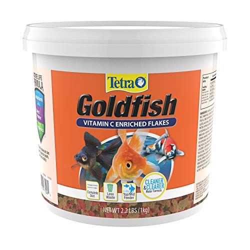 Tetra Goldfish Flakes, Nutritionally Balanced Diet for Aquarium Fish, Vitamin C Enriched Flakes, 2.2 lbs - size: 2.2 Pound (Pack of 1)
