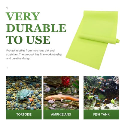 2pcs Reptile Carpet Terrarium Liner Mat Waterproof and Oil-Resistant Floor Bedding for 40-45 Gallon Tanks, Cuttable and Washable Green Mat for Bearded Dragon, Gecko, and Lizard