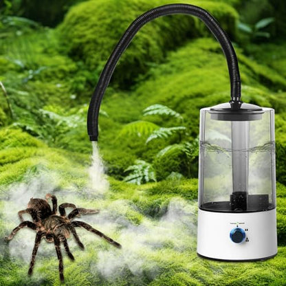 Reptile Humidifier Misters Fogger,Adjustable & Quiet Fogger/Mister for Chameleon, Automatic Terrarium Fogger for Beared Dragon Lizard Gecko Snake Tortoise