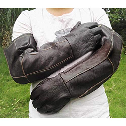 EUNOGO 23.7 inch Animal Handling Gloves Bite Proof,Multipurpose Pet Glove for Grabbing Reptile, Cat Dog Bird Falcon Livestock Snake