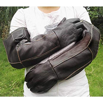 EUNOGO 23.7 inch Animal Handling Gloves Bite Proof,Multipurpose Pet Glove for Grabbing Reptile, Cat Dog Bird Falcon Livestock Snake