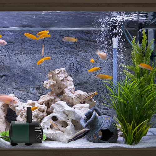 Submersible Fountain Pump Set with 9 Nozzles, Multi-functional Quiet Small Water Pump for Outdoor Garden Ponds and Aquarium Circulation, US Plug Ac110 Voltage
