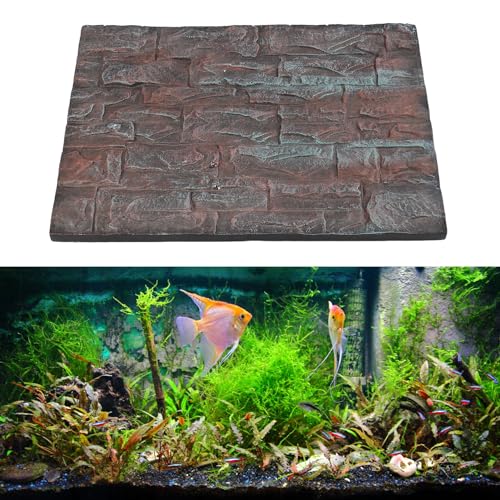 CDQL Aquarium Terrarium Background, Multipurpose 3D Reptile Background, Foam Aquarium Decor Backgrounds, Easy to Assemble for Reptiles Lizard Fish Frog (E) - size: E