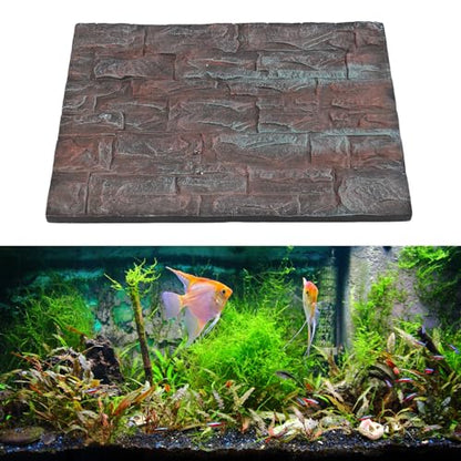 CDQL Aquarium Terrarium Background, Multipurpose 3D Reptile Background, Foam Aquarium Decor Backgrounds, Easy to Assemble for Reptiles Lizard Fish Frog (E) - size: E