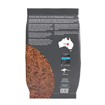 Jurassic Natural Australian Desert Dragon Habitat Substrate for Bearded Dragons and Other Lizards, Red, 10lb (Pack of 4) - color: Red, size: 10lb (Pack of 4)
