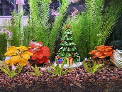 M2cbridge Plastic Fish Tank Plants Soft Silk Water Grass Reptile Waterweed for Terrarium Decor Plants and Aquarium Landscape(4pcs,8") - size: 4pcs,8"