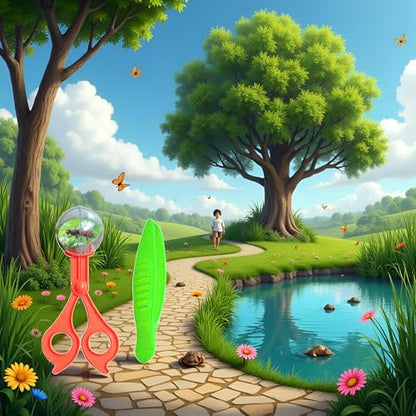 2Pcs Orange and Green Bug Insect Catcher Scissors Tongs Tweezers Clamp Cleaning Tool Nature Exploration Toys