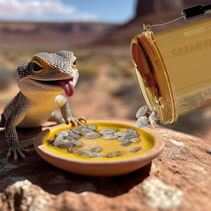 Cricket Calcium Powder Mixer for Reptiles,Easy-to-Use Cricket Keeper Calcium Shaker for Even Coating, Reptile Nutrition Dispenser, Bearded Dragon Gecko Lizard Turtle Tank Accessories