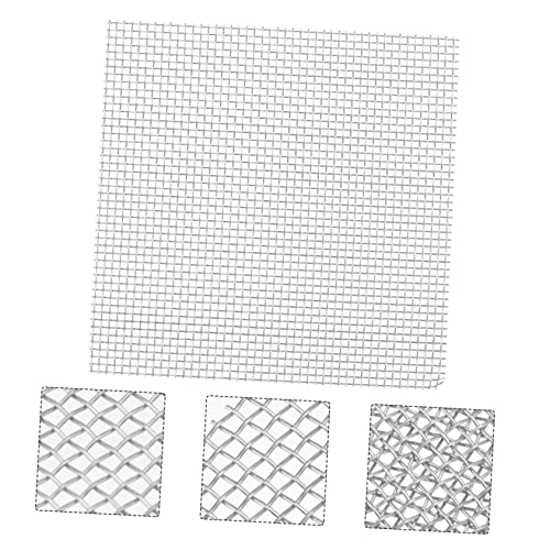 Abaodam 10pcs Stainless Steel Aquatic Moss Mesh Pad Durable Plant Fixed Net for Aquarium Grass Water Planting Accessory