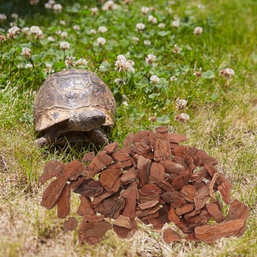 VICASKY 1Bag Natural Tree Bark Chips for Reptile Tank Bedding Lb Aquarium Decor for Terrarium Backdrop Rustic Pine Bark for Reptile Enclosure Rainforest Landscape