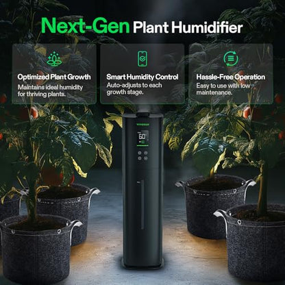 VIVOSUN AeroStream H09 Intelligent Wi-Fi Humidifier, 2.38 Gal / 9 L Humidifier with Temp & Humidity Probe, Smart Remote Control, Designed for Growers - size: 9 L