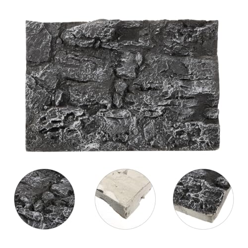 Zerodeko 3D Rock Aquarium Background Board 17.71X11.81X1.96In Reptile Tank Decorative Backdrop for Turtle Lizard Gecko Chameleon Fish Tank