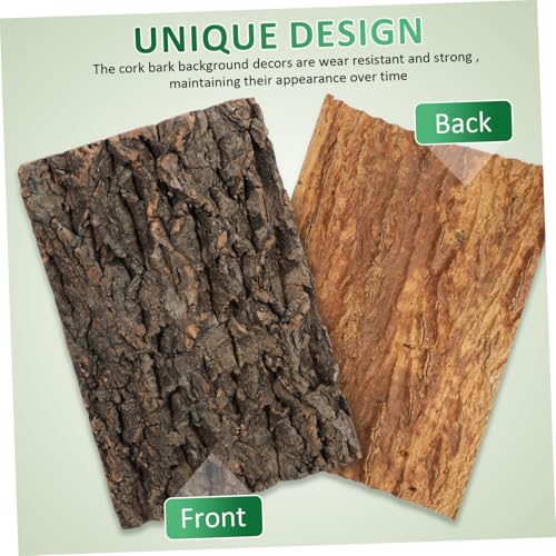 BESPORTBLE 2pcs Cork Bark Reptile Decor for Climbing Tanks Background for Terrarium and Aquarium for Lizards Bearded Dragons