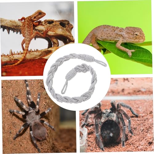 POPETPOP Crab Climbing Rope and Lizard Hammock for Reptile Habitats Sturdy Hanging Vines Decoration for Bearded Dragons and Crabs Space Efficient Climbing for Terrariums