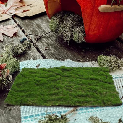 Artificial Moss Grass Turf Tile 30Cm X 30Cm Faux Green Grass Patch for Bonsai, Reptile Moss Terrarium Decoration, Indoor Outdoor Table Mat Home Garden Décor