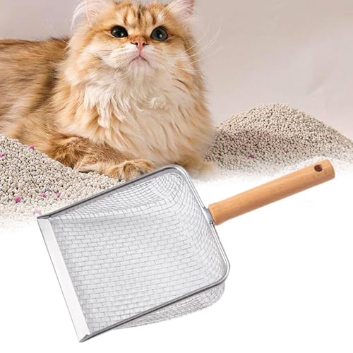 Cat Litter Scoop with Long Handle, Sifting Cleaning Tool for Kitty Litter, Lizard, Reptile Pet Waste, Litter Pan Cleaner- Mesh Spacing 10 - color: Mesh Spacing 10