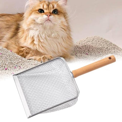 Cat Litter Litter Pan Sifting Cleaning Tool Kitty Litter with Long Handle for Lizards, Mesh Spacing 10 - color: Mesh Spacing 10