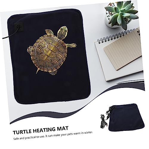 VANZACK 1pc Reptile Heating Pad Temperature Control USB Heated Mat for Turtles Lizards and Other Pets Easy to Clean Electric Warming Cushion for Sick Pregnant Animals - color: Navy