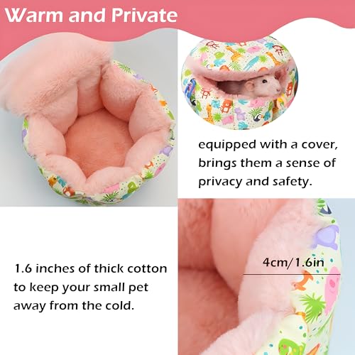 Rat Hanging Bed, Sugar Glider Cage Accessories, Guinea Pig Warm Sleeping Nest Bed, Small Animals Cage Hammock for Squirrel, Hamster, Parrot - color: purple