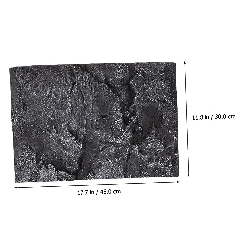 Mikikit 3D Reptile Tank Background Board Pu Material Turtle Habitat Decoration 17.7X11.8 Inch Aquarium Terrarium Wall Display - color: PU631