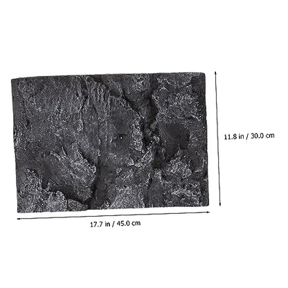 Mikikit 3D Reptile Tank Background Board Pu Material Turtle Habitat Decoration 17.7X11.8 Inch Aquarium Terrarium Wall Display - color: PU631