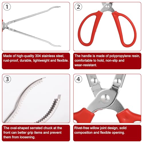 Reptile Feeding Tongs, 15 Inch Snake Feeding Tongs Anti-Skid Easy-Grip Extra Long Tweezers for Terrarium Corn Ball Python Accessories Axolotl Bearded Dragon Feeding Supplies
