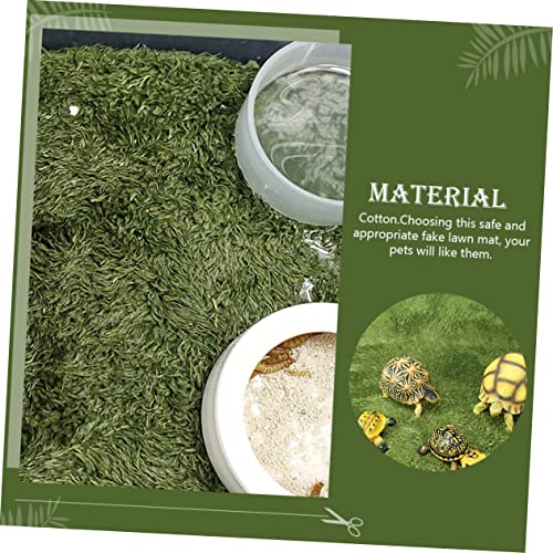 Sosoport Reptile Moss Carpet Mat Comfortable and Absorbent Tortoise Bedding for Terrariums for Amphibians and Reptiles Soft Material Moisture Retaining Fake Lawn