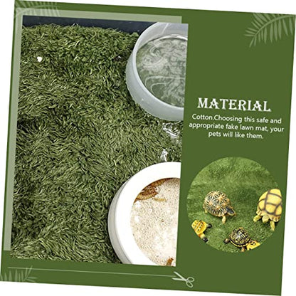 Sosoport Reptile Moss Carpet Mat Comfortable and Absorbent Tortoise Bedding for Terrariums for Amphibians and Reptiles Soft Material Moisture Retaining Fake Lawn