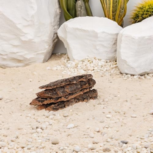 Natural Light Cork Bark 500g Crushed Reptile Climbing Bark for Terrarium Decoration and Hideout Suitable for Bearded Dragons, Snakes, Hermit Crabs, and Turtles